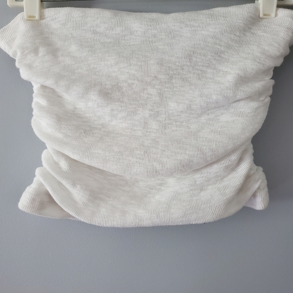 Free People Boulevard Cropped Tube Top in White Size L - Picture 4 of 8